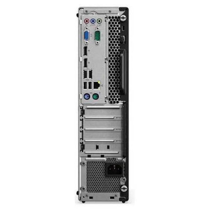 Rear view of a refurbished Lenovo ThinkCentre M75S-1-SFF desktop showing ports and expansion slots, ideal for business use. - View 2