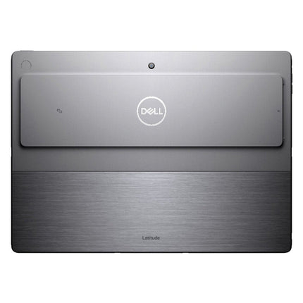 Back view of refurbished silver DELL Latitude 7320 Detachable, 13" FHD Touch, Intel i5, 8GB RAM, 256GB SSD, brushed metal finish. - View 2