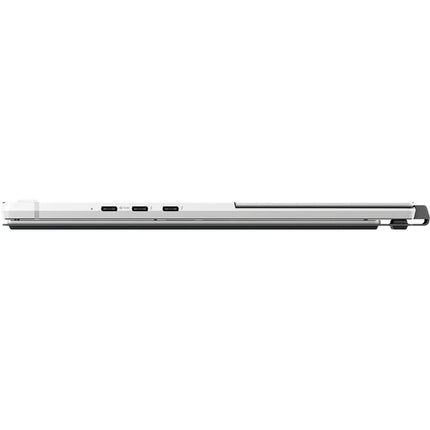 Side view of a thin HP Elite X2 G8 tablet featuring two USB-C ports and a power button on the top edge. - View 4