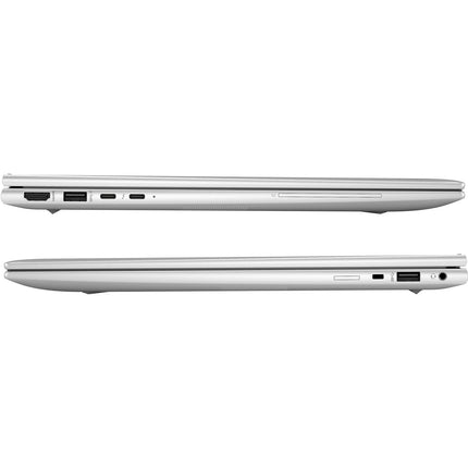 Side view of a refurbished HP EliteBook 865 G10 highlights its USB, HDMI, Ethernet, SD card slot, and disk drive ports. - View 3