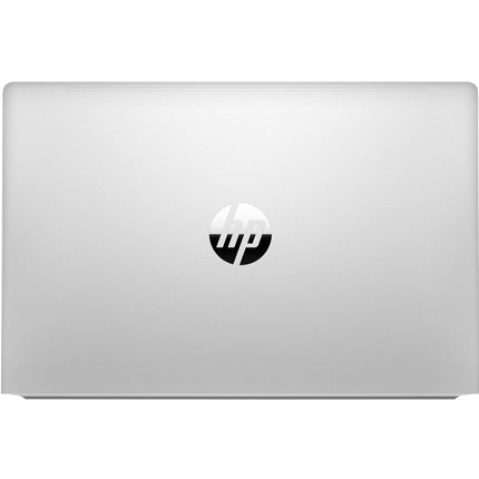 Top-down view of a closed silver HP ProBook 440 G9 laptop. - View 2