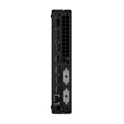 Rear view of a refurbished Lenovo ThinkCentre M80q G4 Tiny with HDMI, USB, Ethernet ports; great for Intel Core i5-13400T system. - View 2