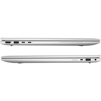 Side view of a refurbished HP EliteBook 865 G10 highlights its USB, HDMI, Ethernet, SD card slot, and disk drive ports. - View 3