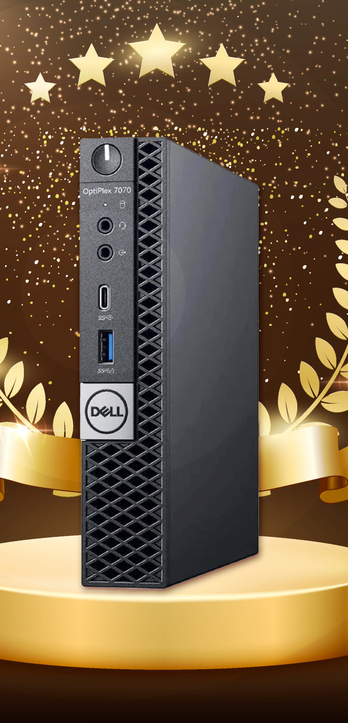 A popular, best-selling desktop computer displayed in a bright and celebratory setting.