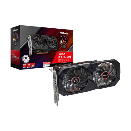 ASRock AMD Radeon RX 6500 XT Phantom Gaming OC Graphics Card, New - Joy Systems PC