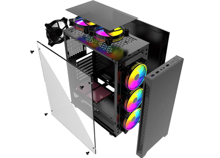 DMG Gaming PC, Atom, Intel Core i5-6500 3.2GHz, 8GB DDR4, 500GB HDD + 256GB SSD, AMD RX 6400 4GB, Refurbished - Joy Systems PC