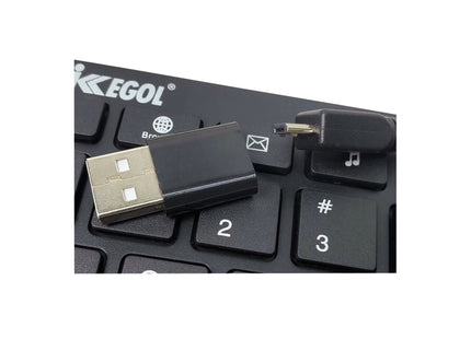 iKKEGOL Micro USB 78 Key USB Wired Compact Keyboard, Refurbished - Joy Systems PC