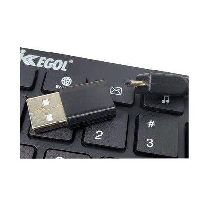 iKKEGOL Micro USB 78 Key USB Wired Compact Keyboard, Refurbished - Joy Systems PC